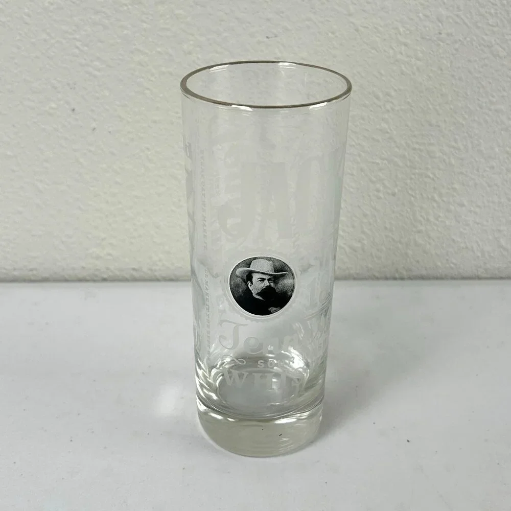 Jack Daniels High Ball Glass Tennessee Whiskey Tall Silver Rim Sour Mash - Picture 1 of 10